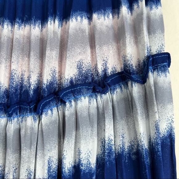 Jennie & Marlis maxi skirt M rainbow stripe pleated elastic waist maxi full boho - Picture 5 of 7